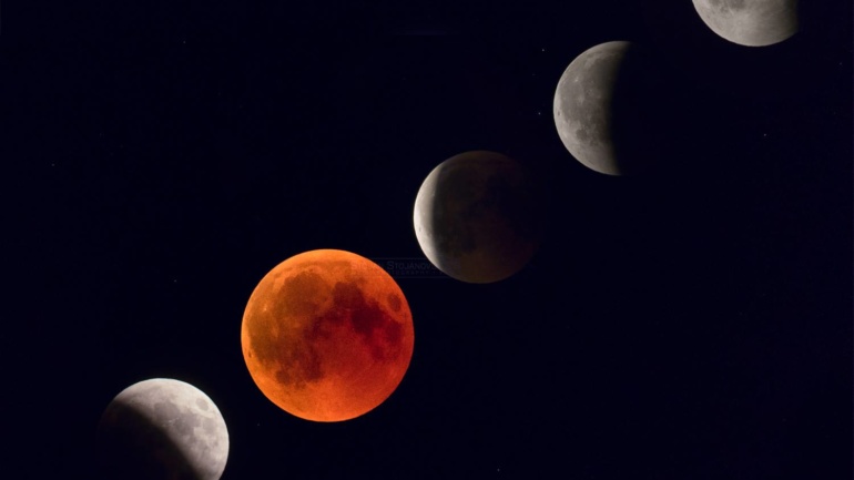 Затемнување на Месечината во живо од Охрид